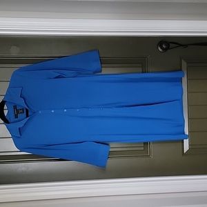 Women's Express 3/4 length sleeve, teal colored shirt dress, size 11/12